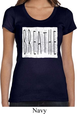 Ladies Yoga Shirt Breathe Scoop Neck Tee T-Shirt