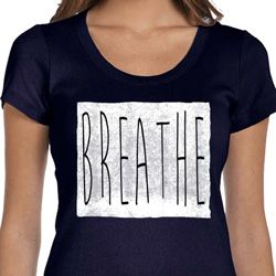 Ladies Yoga Shirt Breathe Scoop Neck Tee T-Shirt
