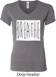 Ladies Yoga Shirt Breathe V-neck Tee T-Shirt