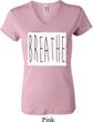 Ladies Yoga Shirt Breathe V-neck Tee T-Shirt