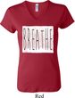 Ladies Yoga Shirt Breathe V-neck Tee T-Shirt