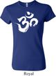 Ladies Yoga Shirt Brushstroke Aum Crewneck Tee T-Shirt