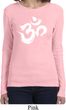 Ladies Yoga Shirt Brushstroke Aum Long Sleeve Tee T-Shirt