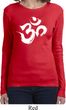 Ladies Yoga Shirt Brushstroke Aum Long Sleeve Tee T-Shirt