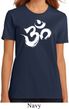 Ladies Yoga Shirt Brushstroke Aum Organic Tee T-Shirt