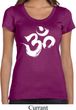Ladies Yoga Shirt Brushstroke Aum Scoop Neck Tee T-Shirt