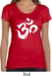 Ladies Yoga Shirt Brushstroke Aum Scoop Neck Tee T-Shirt