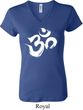 Ladies Yoga Shirt Brushstroke Aum V-neck Tee T-Shirt