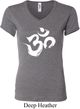 Ladies Yoga Shirt Brushstroke Aum V-neck Tee T-Shirt