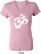 Ladies Yoga Shirt Brushstroke Aum V-neck Tee T-Shirt