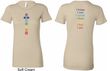 Ladies Yoga Shirt Chakra Words Front and Back Longer Length Shirt