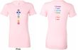 Ladies Yoga Shirt Chakra Words Front and Back Longer Length Shirt