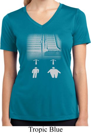 Ladies Yoga Shirt Choices Moisture Wicking V-neck Tee T-Shirt