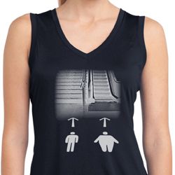 Ladies Yoga Shirt Choices Sleeveless Moisture Wicking Tee T-Shirt Ladies Yoga Shirt Choices Sleeveless Moisture Wicking Tee T-Shirt