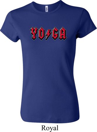Ladies Yoga Shirt Classic Rock Yoga Crewneck Tee T-Shirt