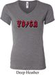 Ladies Yoga Shirt Classic Rock Yoga V-neck Tee T-Shirt