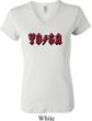 Ladies Yoga Shirt Classic Rock Yoga V-neck Tee T-Shirt