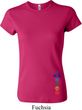 Ladies Yoga Shirt Colored Chakras Bottom Print Crewneck Tee T-Shirt