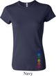 Ladies Yoga Shirt Colored Chakras Bottom Print Crewneck Tee T-Shirt