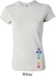Ladies Yoga Shirt Colored Chakras Bottom Print Crewneck Tee T-Shirt