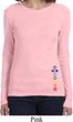 Ladies Yoga Shirt Colored Chakras Bottom Print Long Sleeve Tee T-Shirt