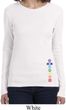 Ladies Yoga Shirt Colored Chakras Bottom Print Long Sleeve Tee T-Shirt