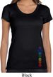 Ladies Yoga Shirt Colored Chakras Bottom Print Scoop Neck Tee T-Shirt