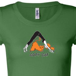 Ladies Yoga Shirt Copy Cat Longer Length Tee T-Shirt