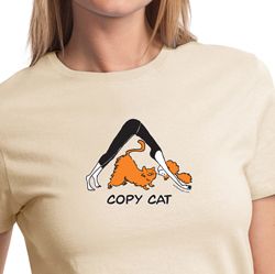 Ladies Yoga Shirt Copy Cat Tee T-Shirt