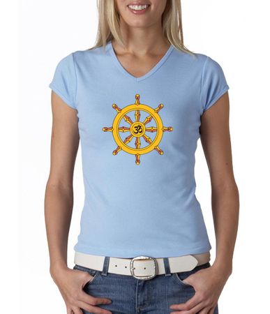 Ladies Yoga Shirt Dharma V-neck Tee T-Shirt
