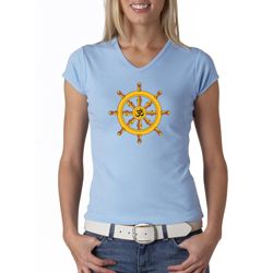 Ladies Yoga Shirt Dharma V-neck Tee T-Shirt