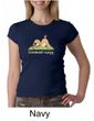 Ladies Yoga Shirt Downward Human Crewneck Tee T-Shirt