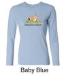Ladies Yoga Shirt Downward Human Long Sleeve Tee T-Shirt