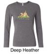 Ladies Yoga Shirt Downward Human Long Sleeve Tee T-Shirt