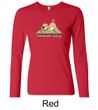 Ladies Yoga Shirt Downward Human Long Sleeve Tee T-Shirt