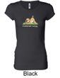 Ladies Yoga Shirt Downward Human Longer Length Tee T-Shirt