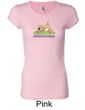 Ladies Yoga Shirt Downward Human Longer Length Tee T-Shirt