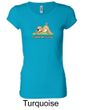 Ladies Yoga Shirt Downward Human Longer Length Tee T-Shirt