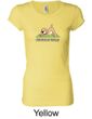 Ladies Yoga Shirt Downward Human Longer Length Tee T-Shirt