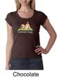 Ladies Yoga Shirt Downward Human Scoop Neck Tee T-Shirt