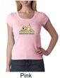 Ladies Yoga Shirt Downward Human Scoop Neck Tee T-Shirt