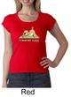 Ladies Yoga Shirt Downward Human Scoop Neck Tee T-Shirt