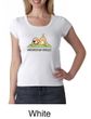 Ladies Yoga Shirt Downward Human Scoop Neck Tee T-Shirt
