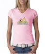 Ladies Yoga Shirt Downward Human V-neck Tee T-Shirt