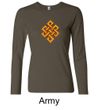 Ladies Yoga Shirt Endless Knot Long Sleeve Tee T-Shirt