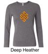 Ladies Yoga Shirt Endless Knot Long Sleeve Tee T-Shirt
