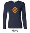 Ladies Yoga Shirt Endless Knot Long Sleeve Tee T-Shirt