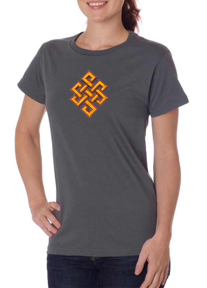 Ladies Yoga Shirt Endless Knot Organic Tee T-Shirt - Endless Knot ...