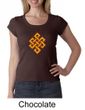 Ladies Yoga Shirt Endless Knot Scoop Neck Tee T-Shirt