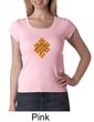 Ladies Yoga Shirt Endless Knot Scoop Neck Tee T-Shirt